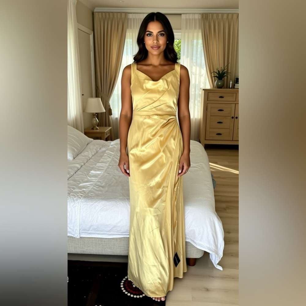 LORAGAL RAGA Golden Maxi Dress